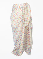 Checked Silk Pareo