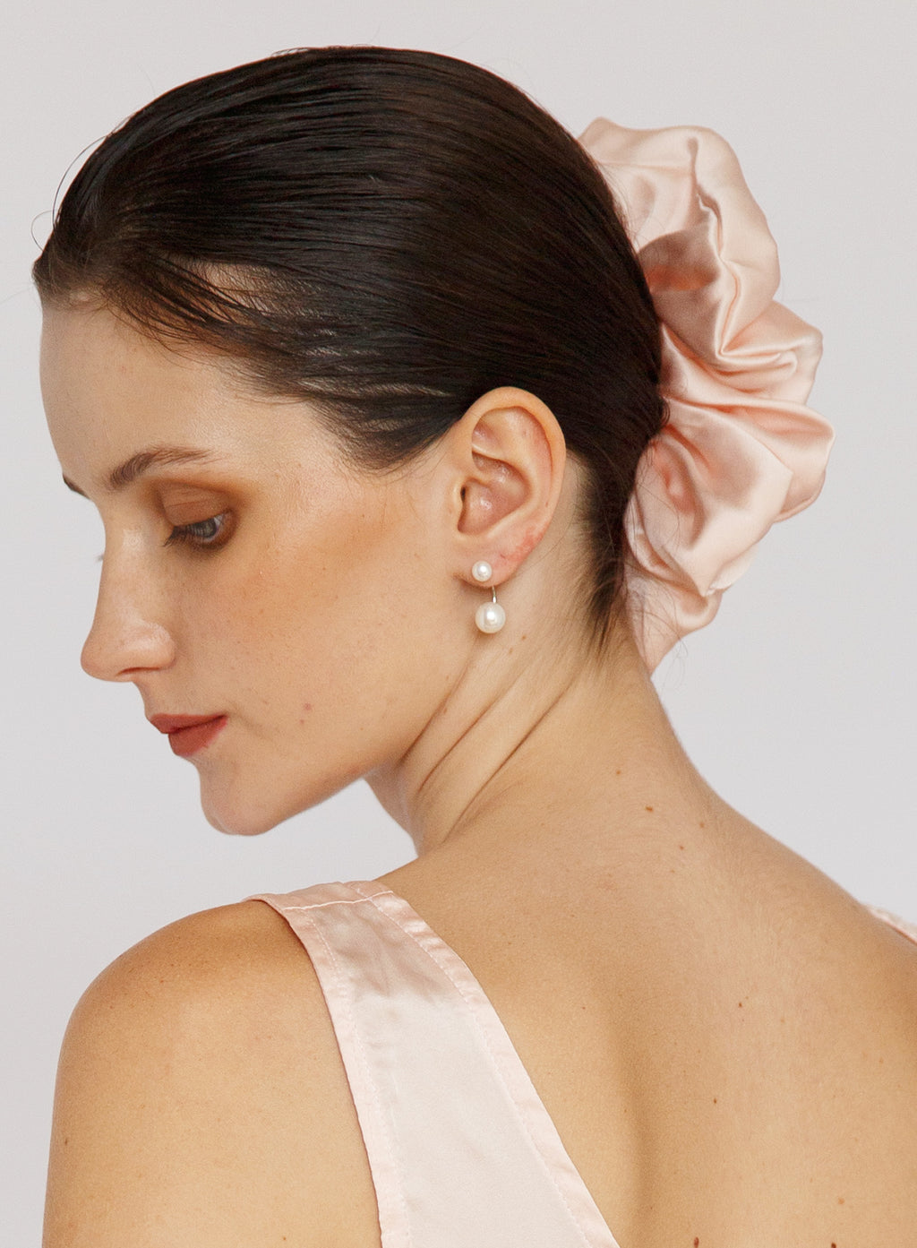 Pink Oversized Silk Scrunchie