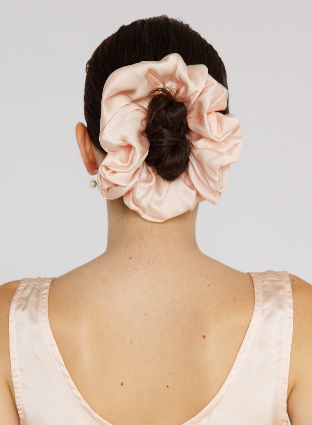 Pink Silk Scrunchie Set