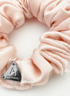 Pink Silk Scrunchie Set