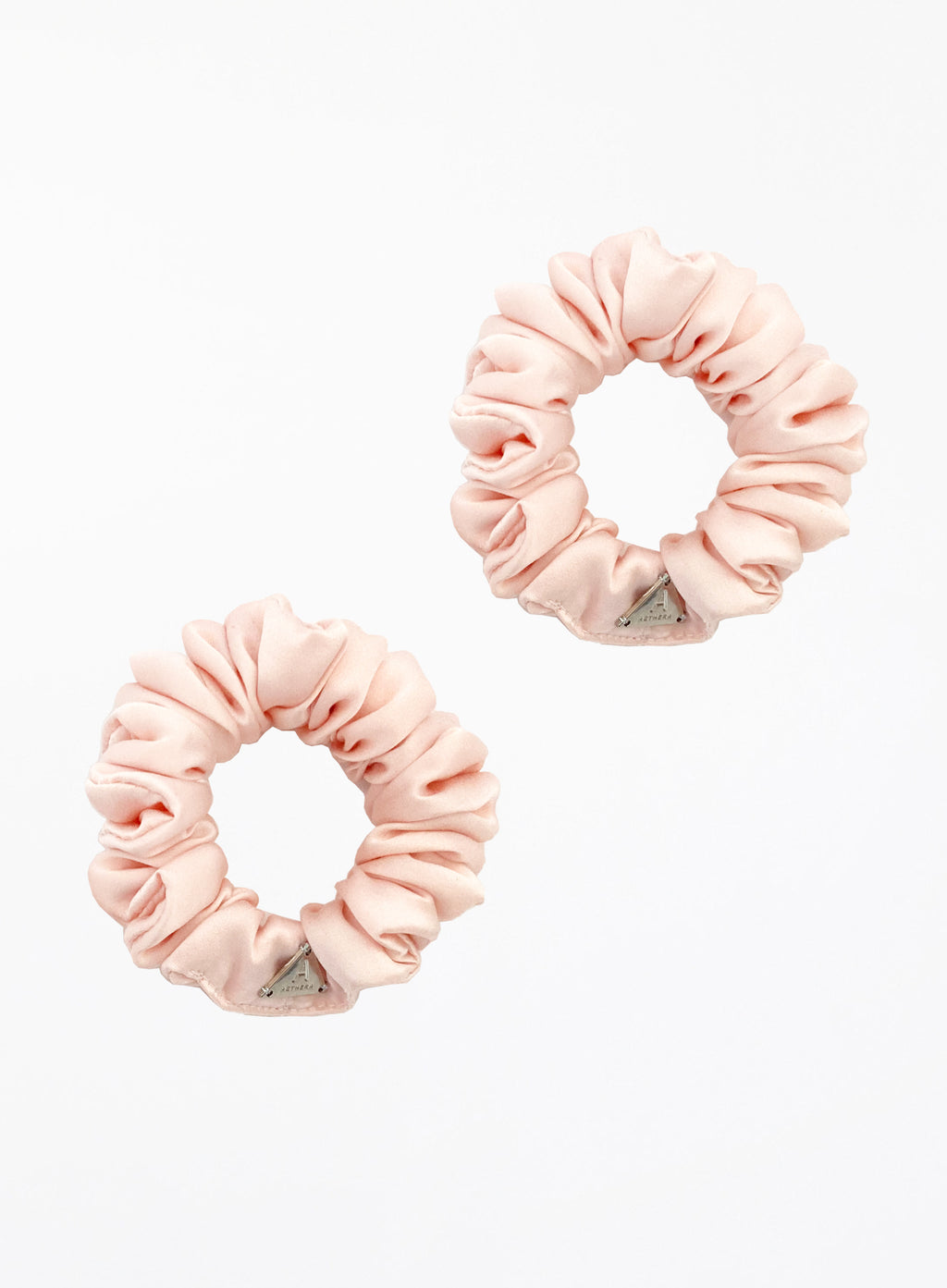 Pink Silk Scrunchie Set