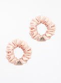 Pink Silk Scrunchie Set