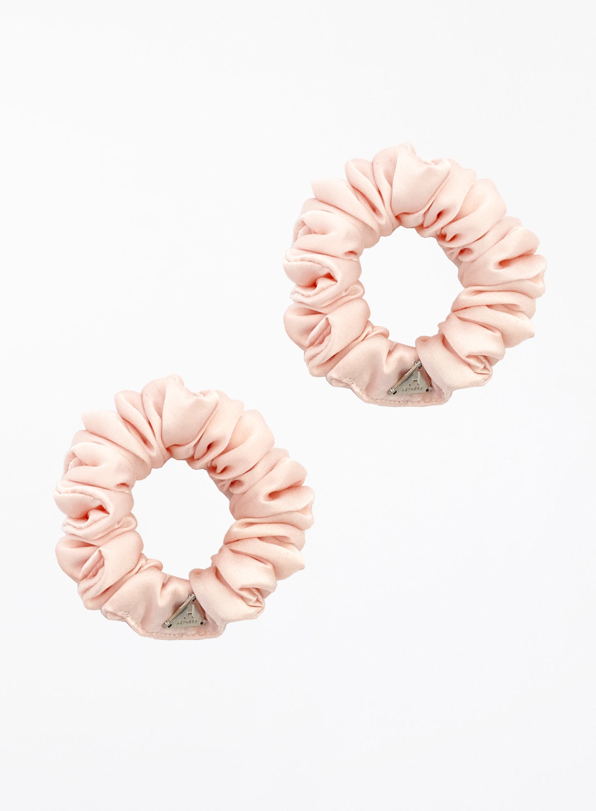 Pink Silk Scrunchie Set