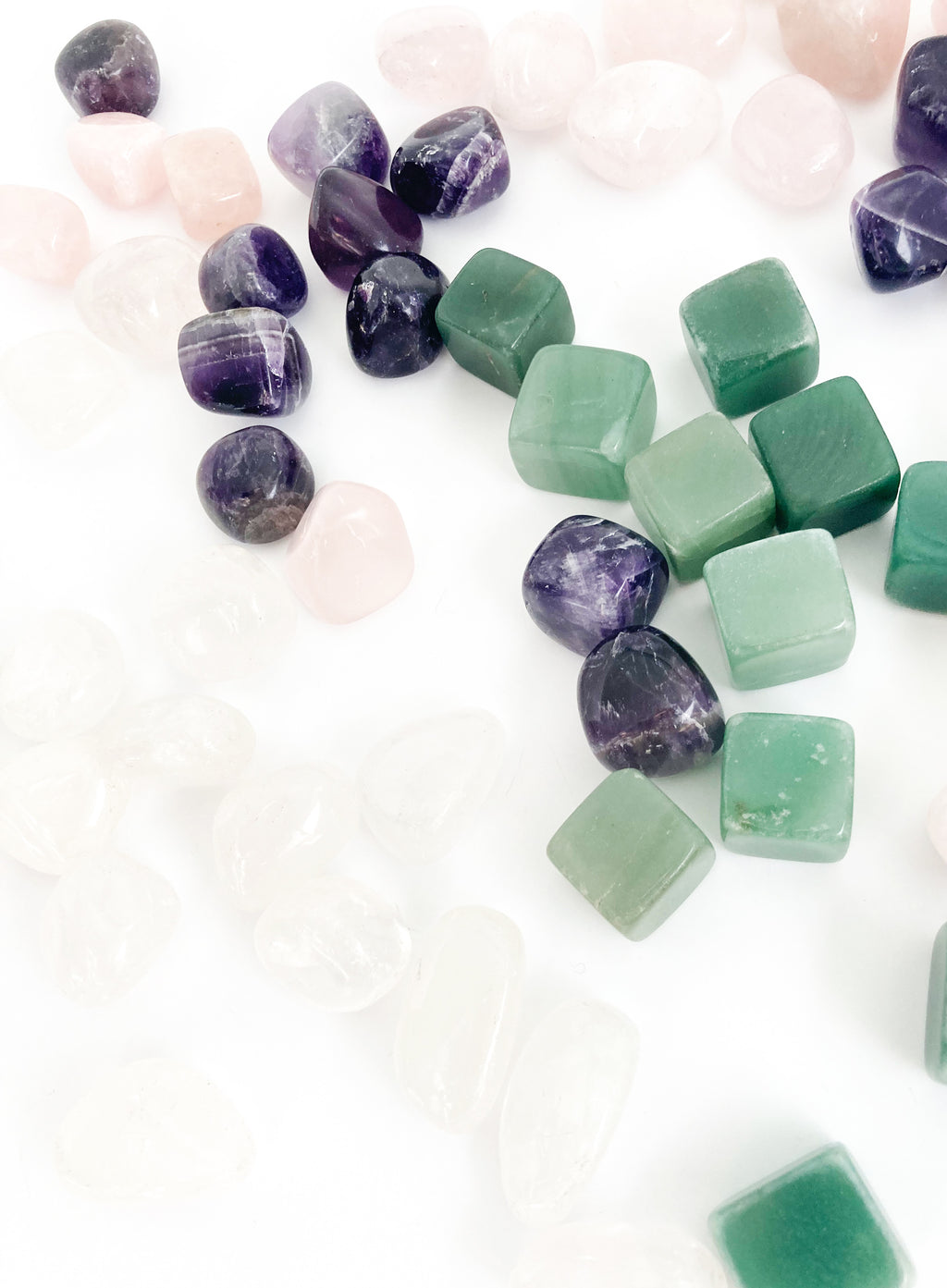 Aventurine Amethyst Rose Quartz Clear Quartz Crystal Set