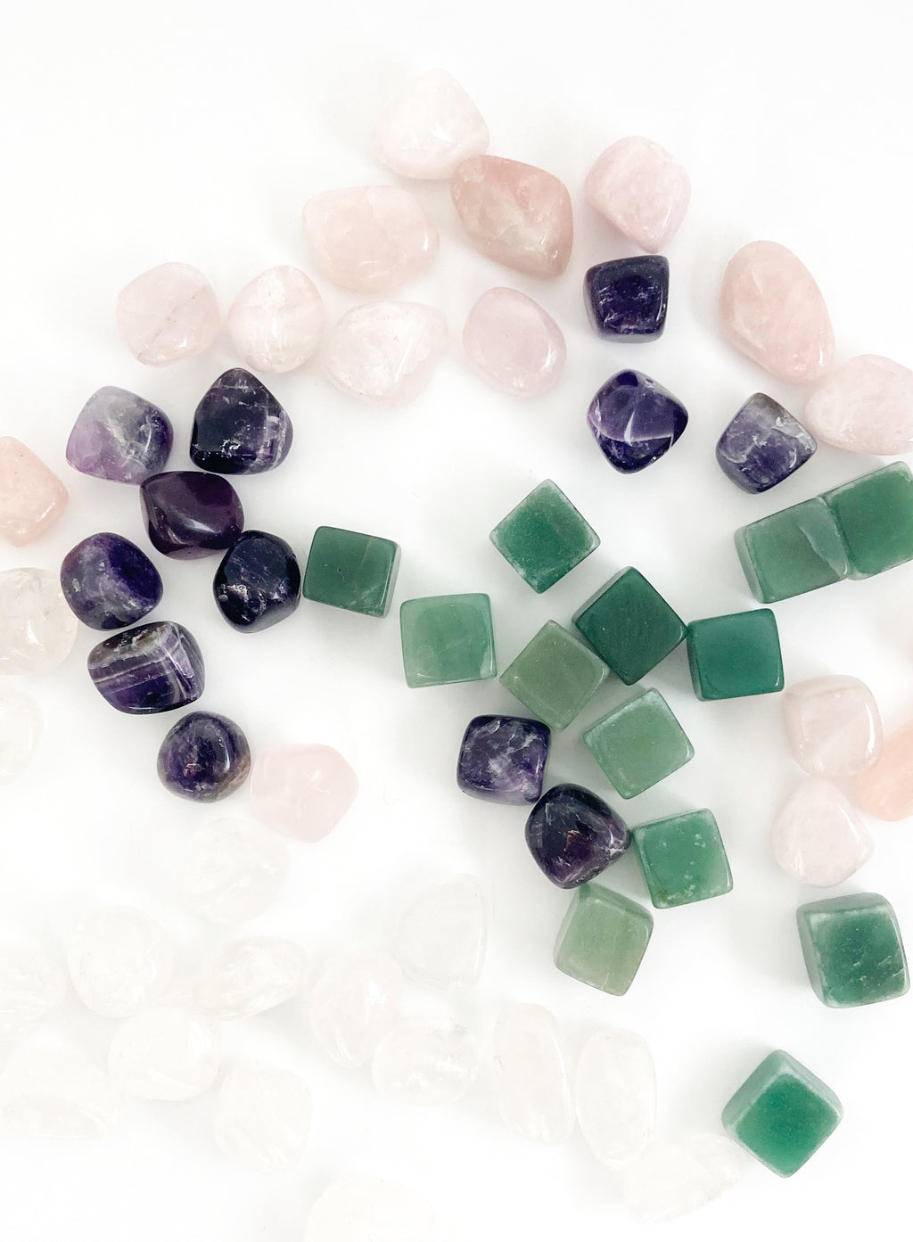 Aventurine Amethyst Rose Quartz Clear Quartz Crystal Set