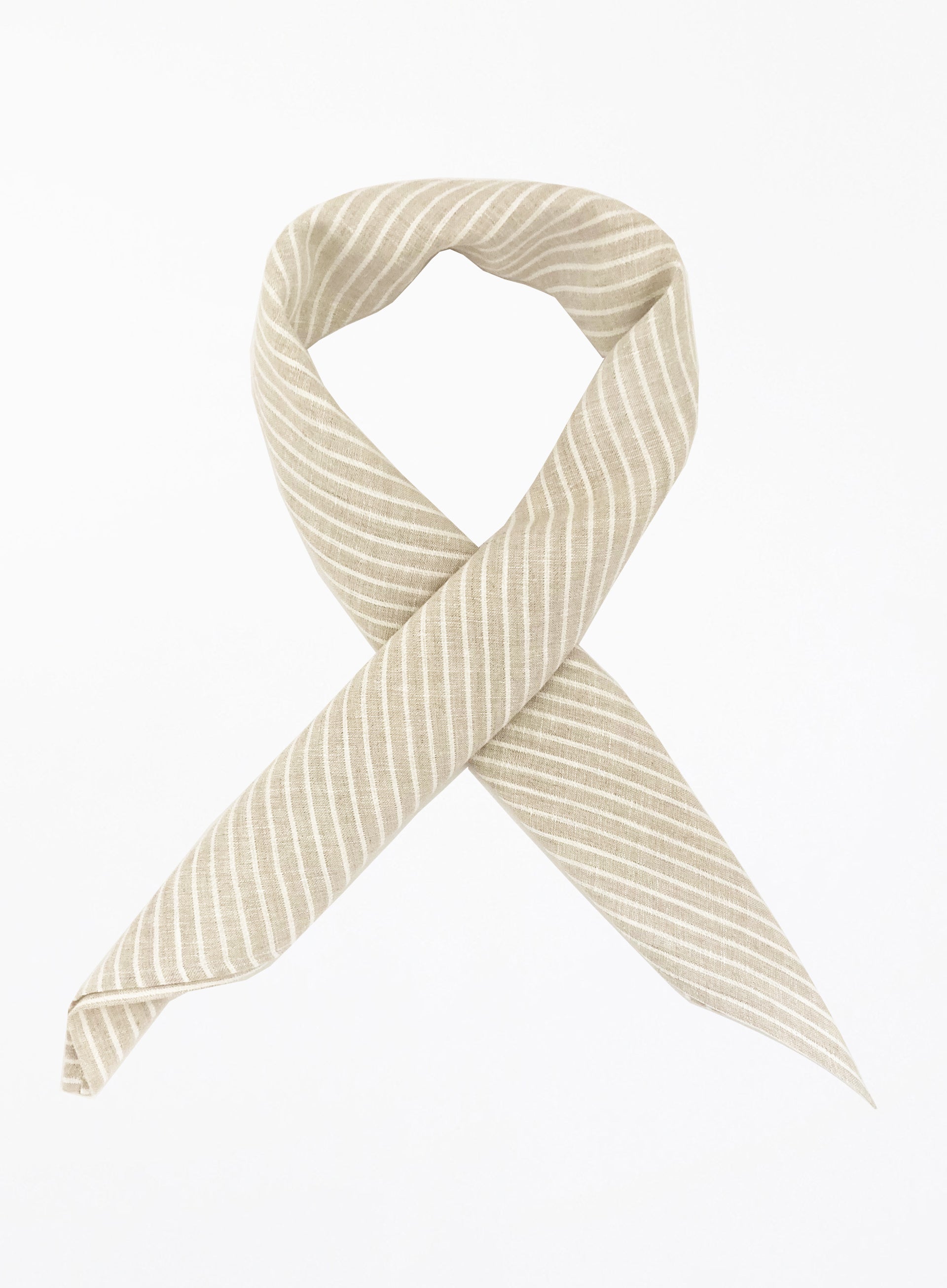 Anastasie Linen Square Scarf - Stripe