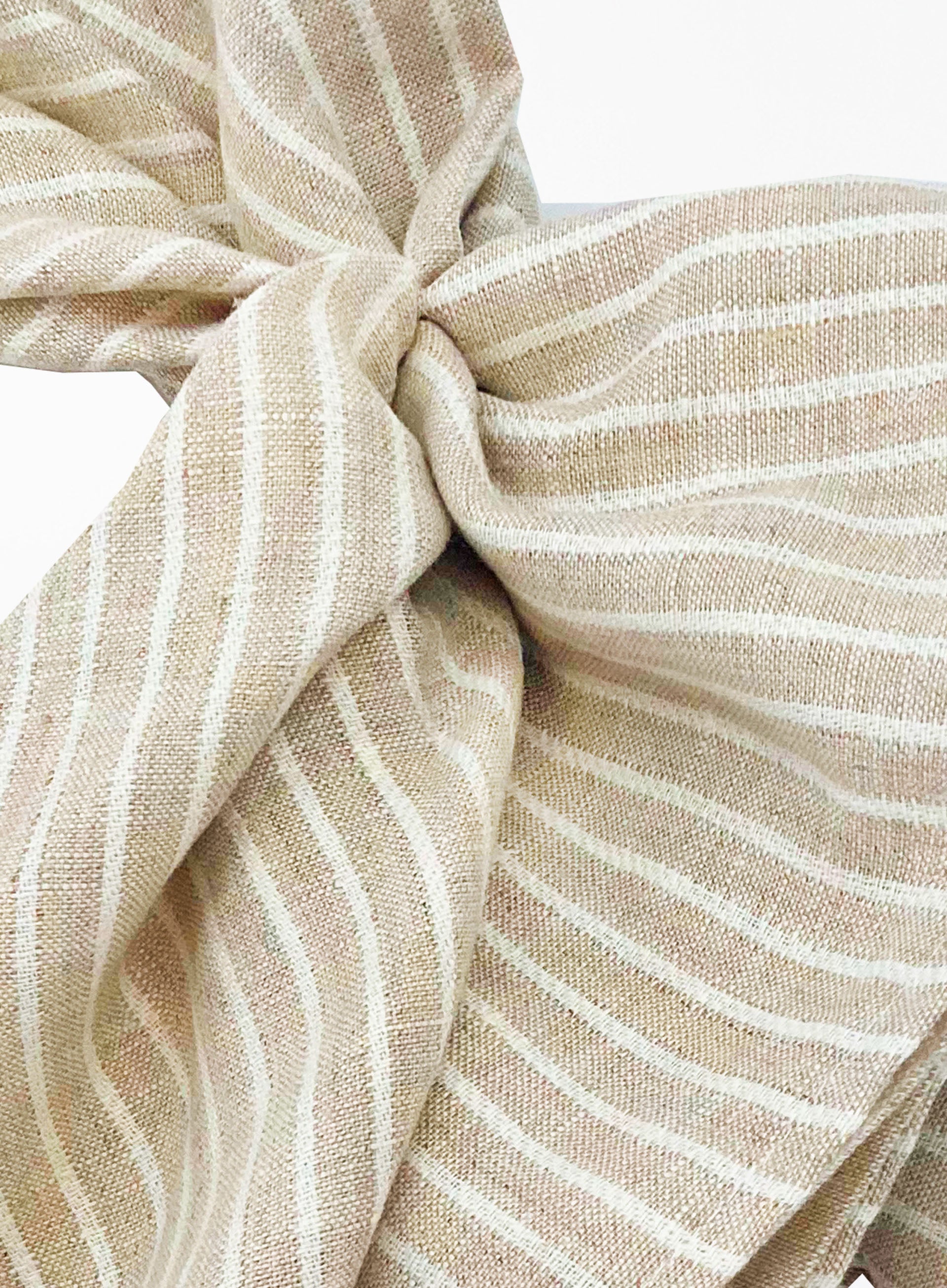 Anastasie Linen Square Scarf - Stripe