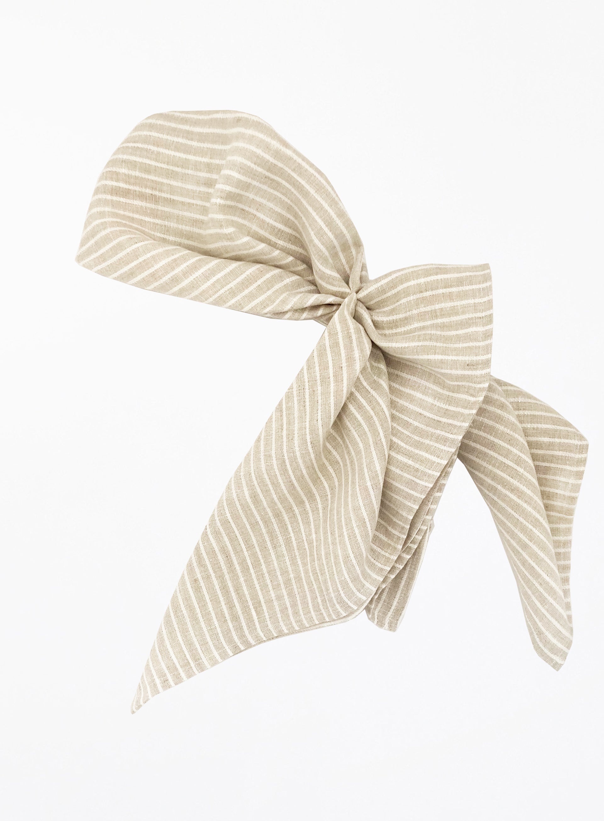 Anastasie Linen Square Scarf - Stripe