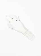 white embellished linen headband headwrap