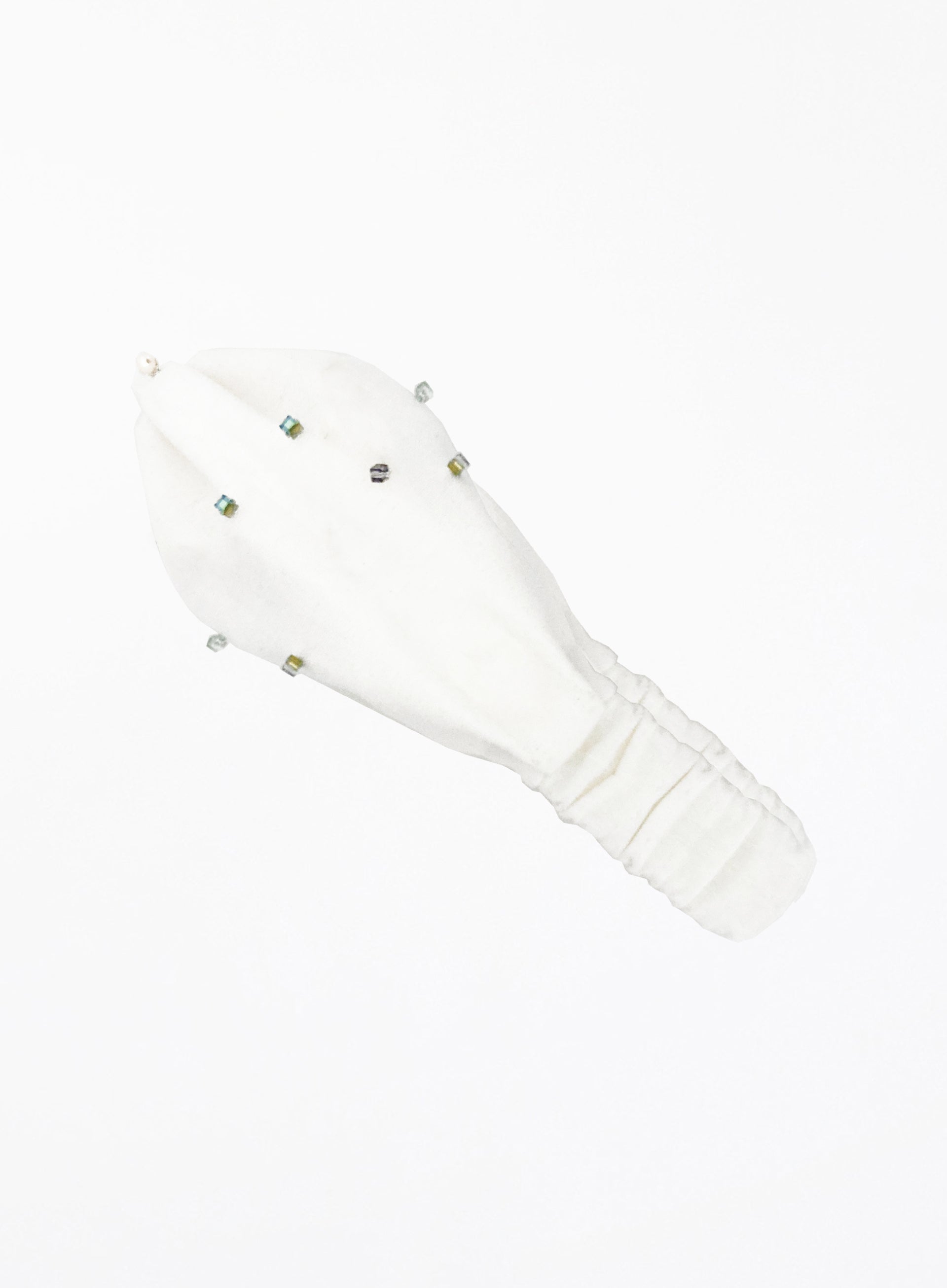 white embellished linen headband headwrap