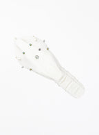 white pearl embellished linen headband headwrap 
