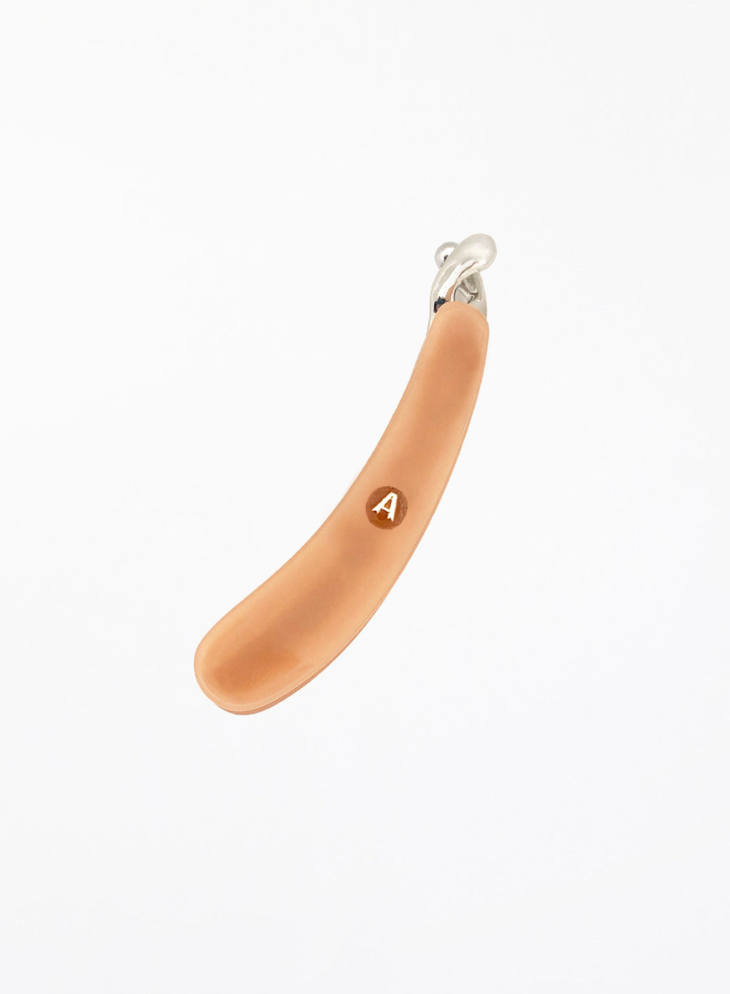 Peach Embellished Acetate Banana Clip