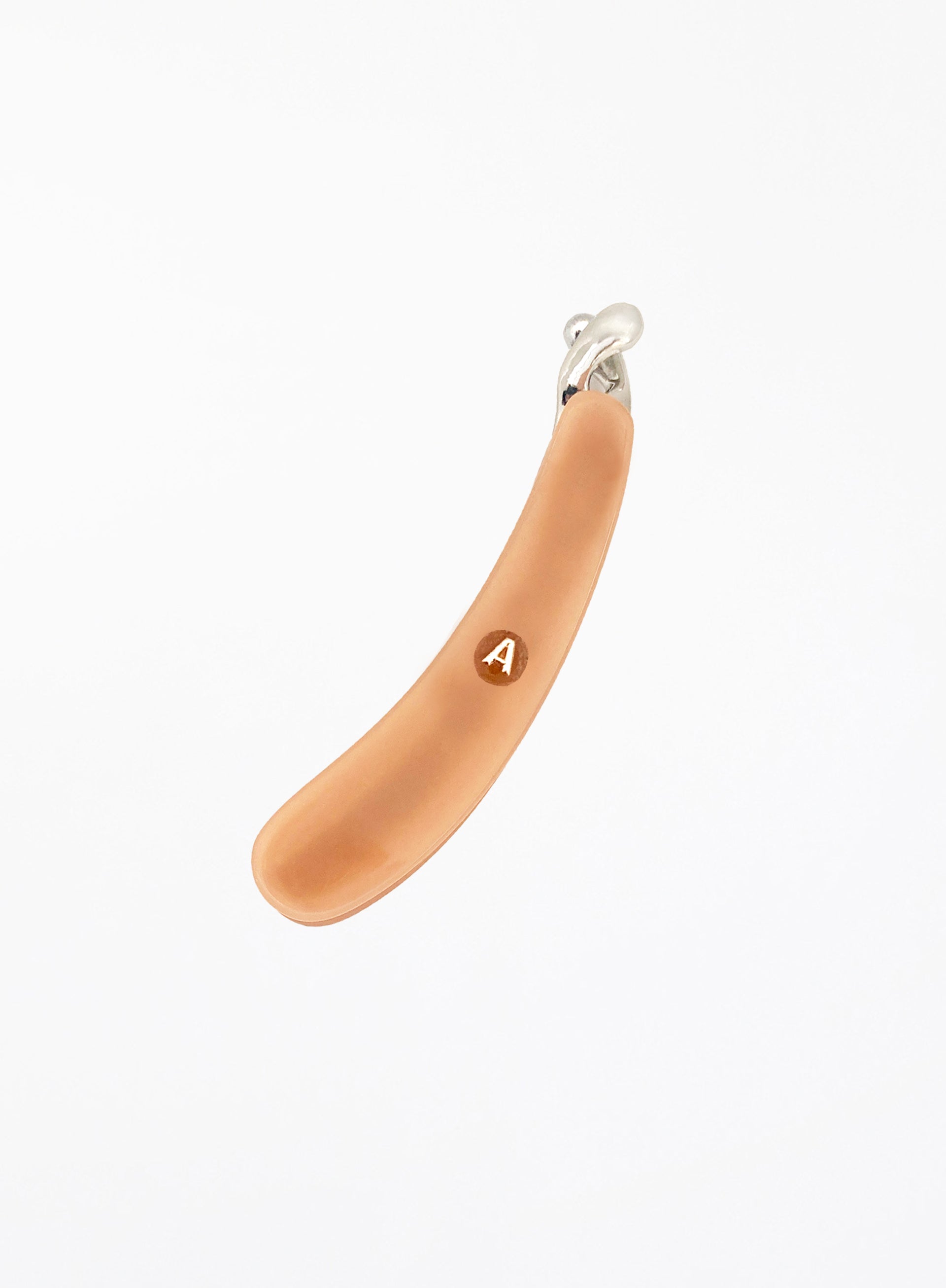 Peach Embellished Acetate Banana Clip