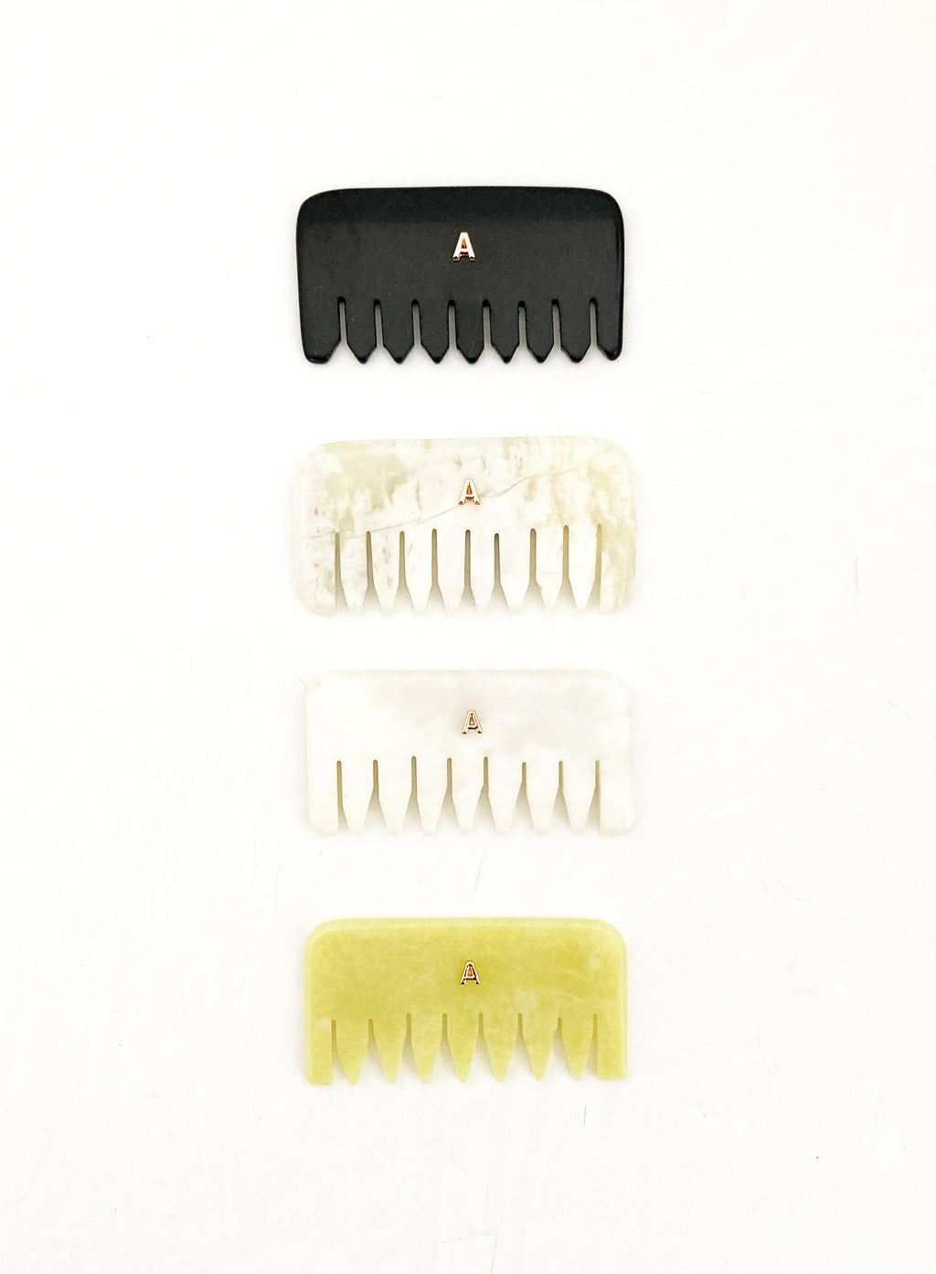 Letitia Yellow Jade Petite Scalp Massager Comb