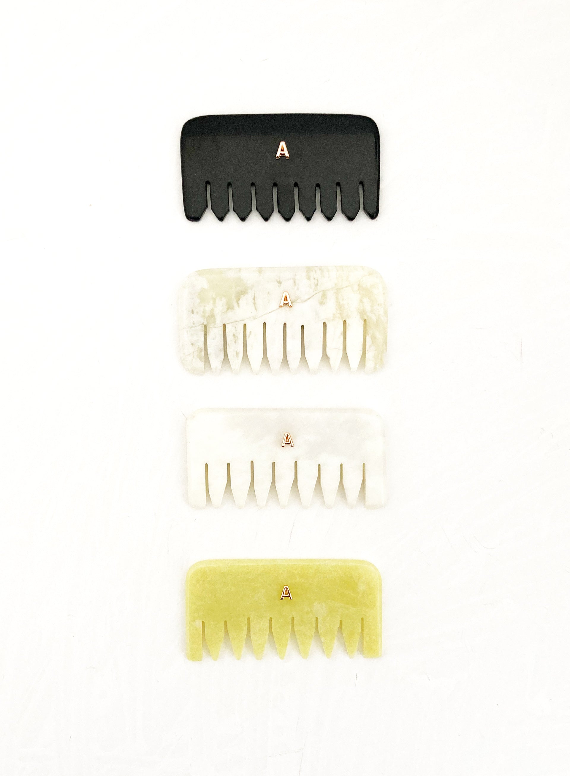 Letitia Yellow Jade Petite Scalp Massager Comb