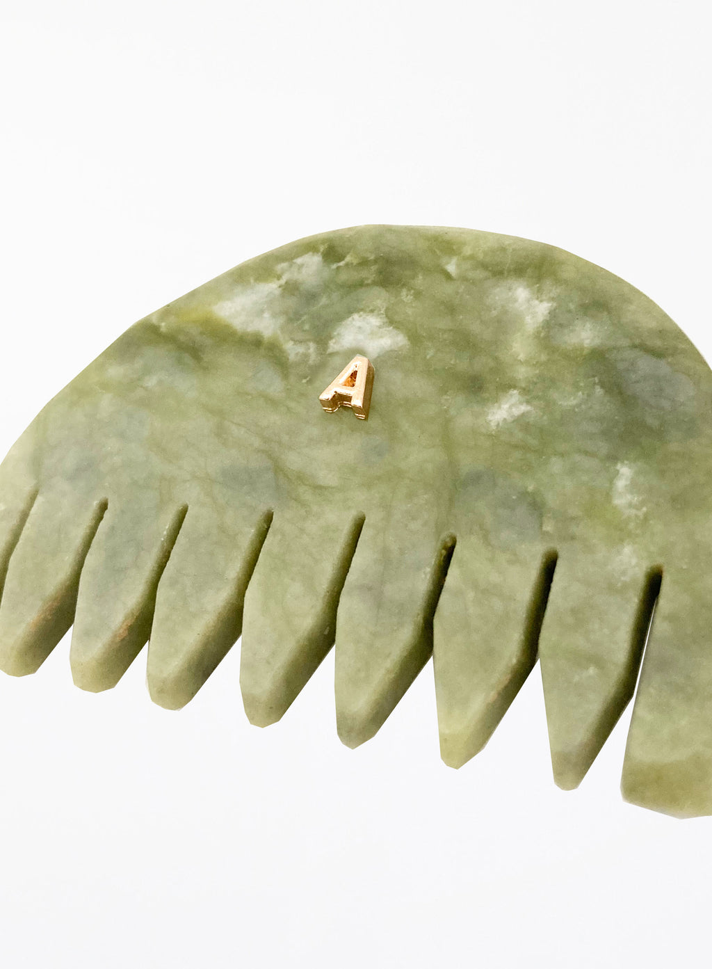 Half Moon Jade Scalp Massager Comb