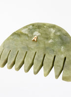 Half Moon Jade Scalp Massager Comb