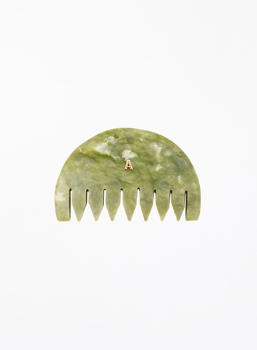 Half Moon Jade Scalp Massager Comb