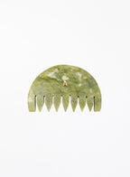 Half Moon Jade Scalp Massager Comb