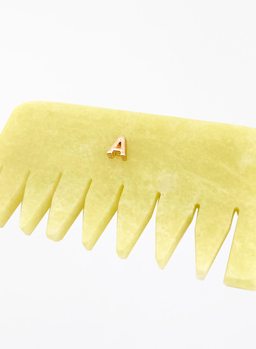 Letitia Yellow Jade Petite Scalp Massager Comb