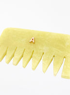 Letitia Yellow Jade Petite Scalp Massager Comb