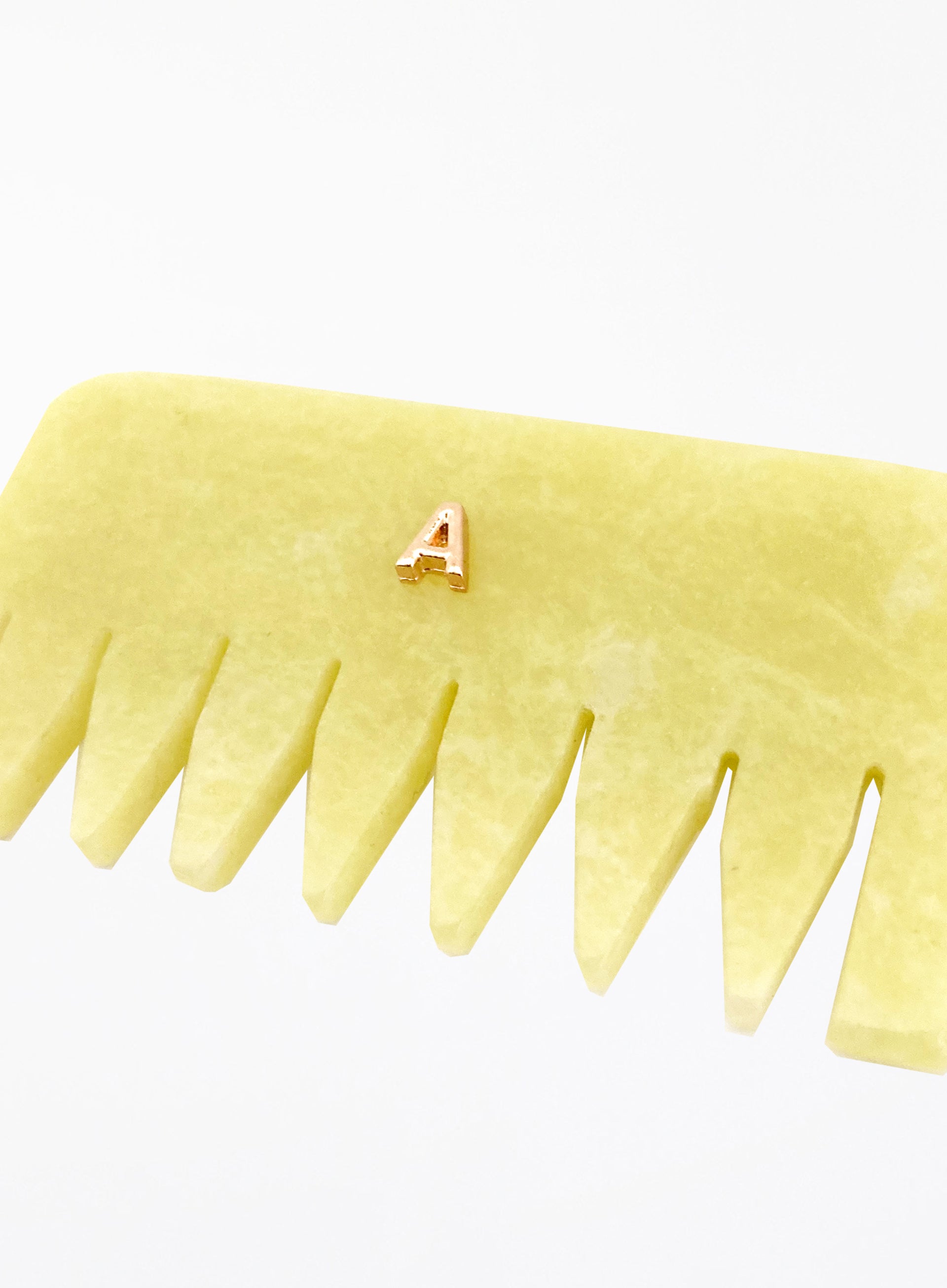 Letitia Yellow Jade Petite Scalp Massager Comb