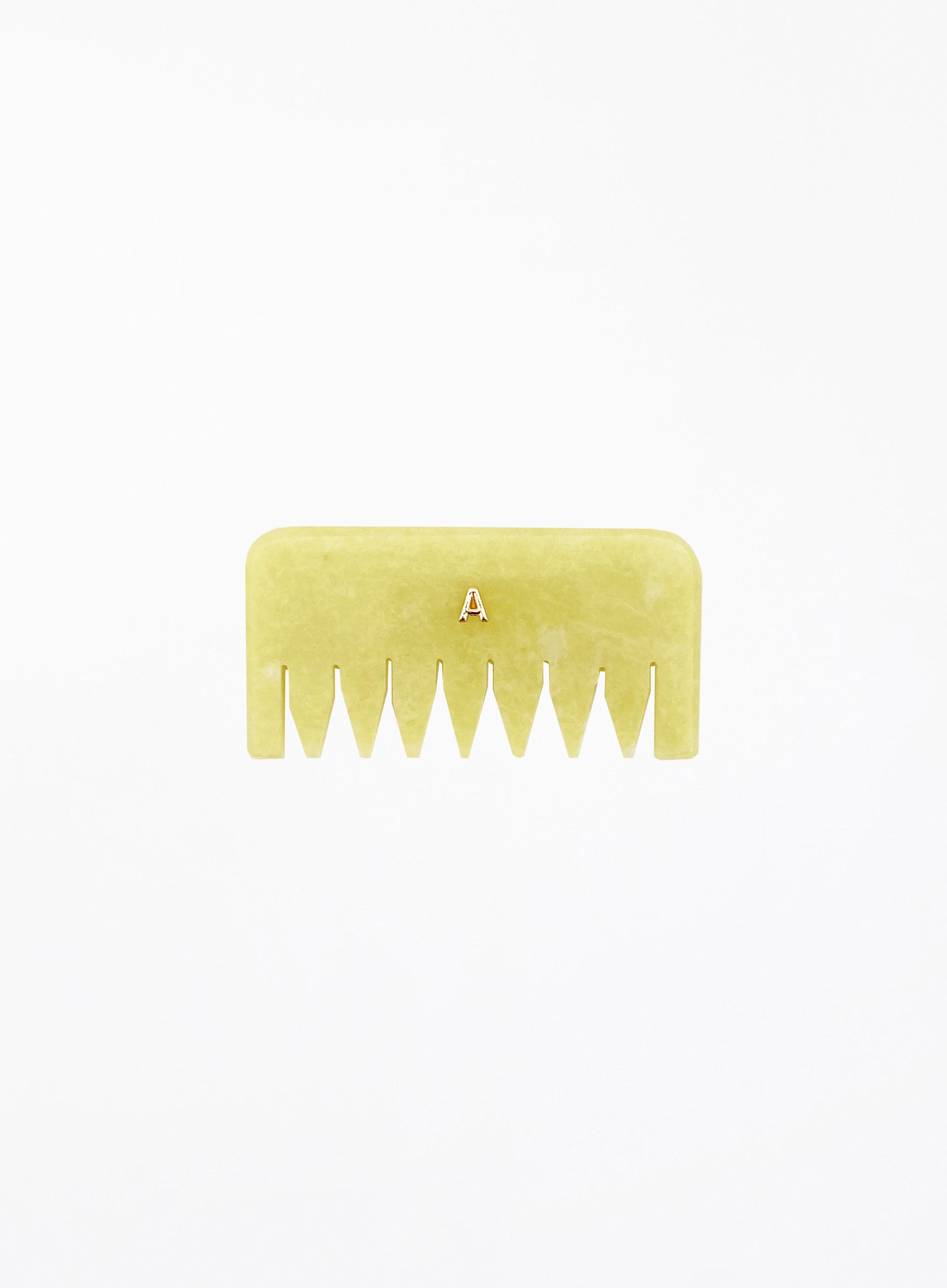 Letitia Yellow Jade Petite Scalp Massager Comb