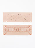 Pink Embellished Silk Headwrap Headband