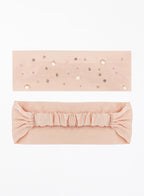 Pink Embellished Silk Headwrap Headband