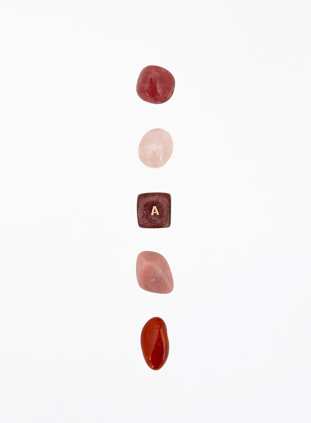 Rose Quartz Strawberry Quartz Strawberry Quartz Tumbled Pink Opal stone Carnelian Crystal Set