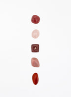 Rose Quartz Strawberry Quartz Strawberry Quartz Tumbled Pink Opal stone Carnelian Crystal Set
