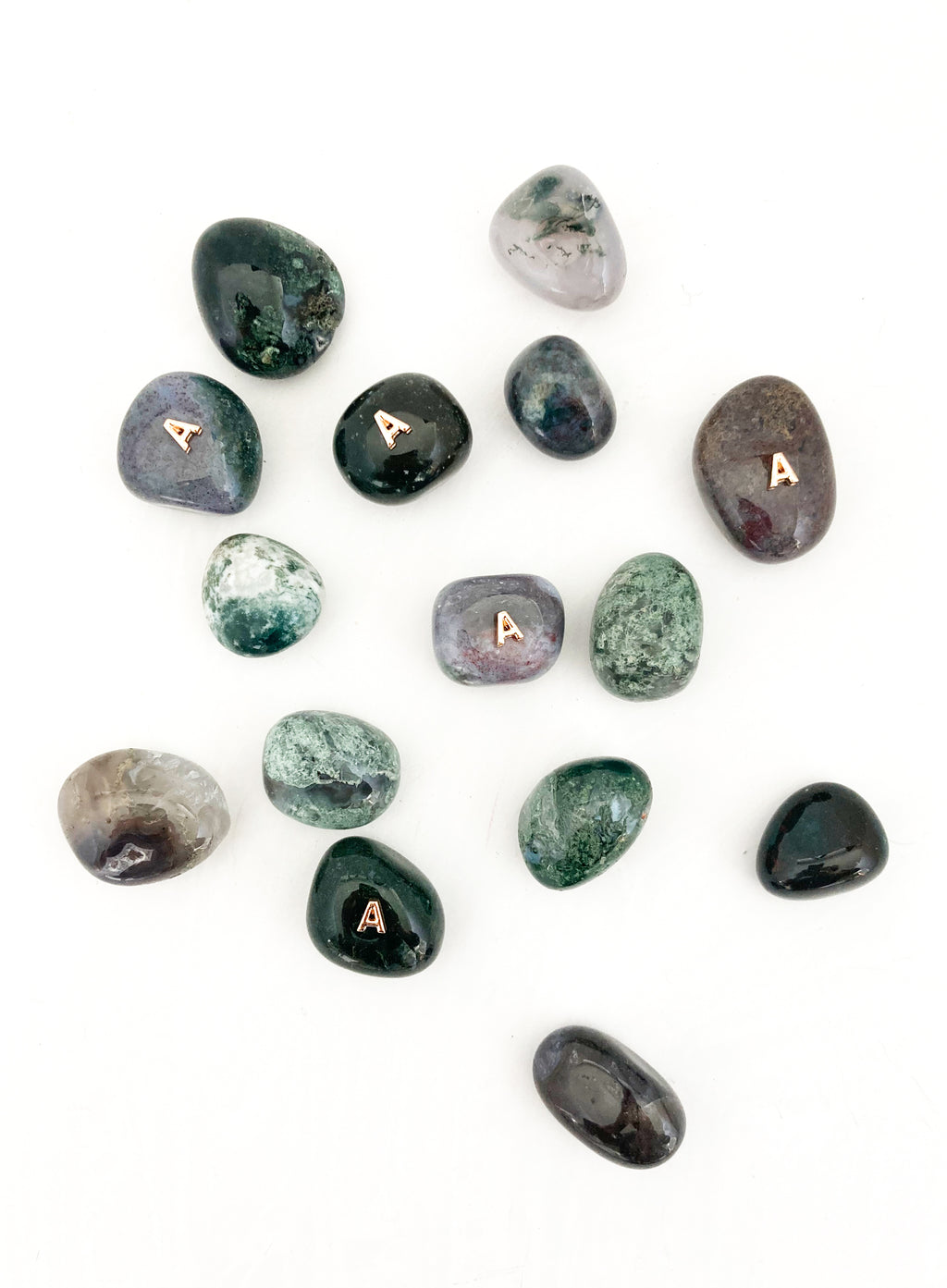 Moss Agate Crystal Set
