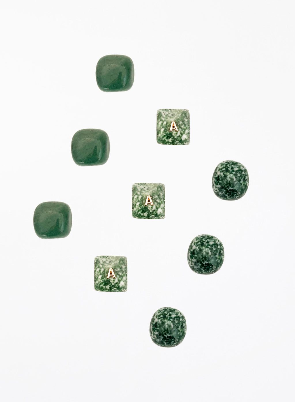 Aventurine Green Jasper Jadeite Stone Crystal Set