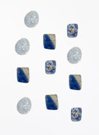 Sodalite Angelite Blue Jasper Crystal Set