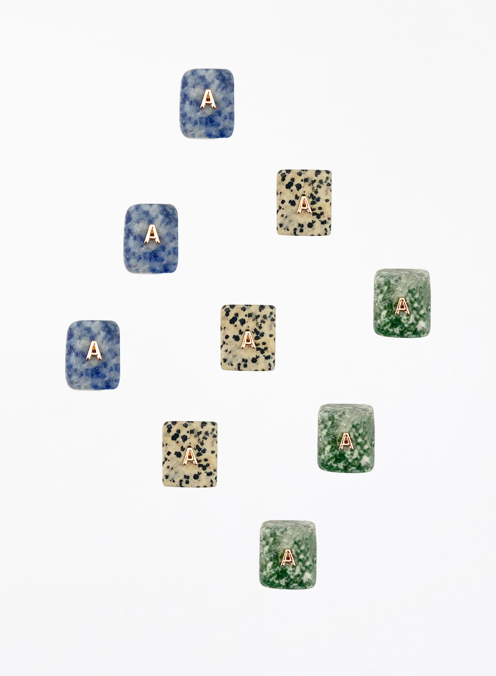 Dalmatian Jasper Green Jasper Blue Jasper Crystal Set