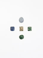Dalmatian Jasper Green Jasper Blue Jasper Jadeite Stone Angelite Crystal Set