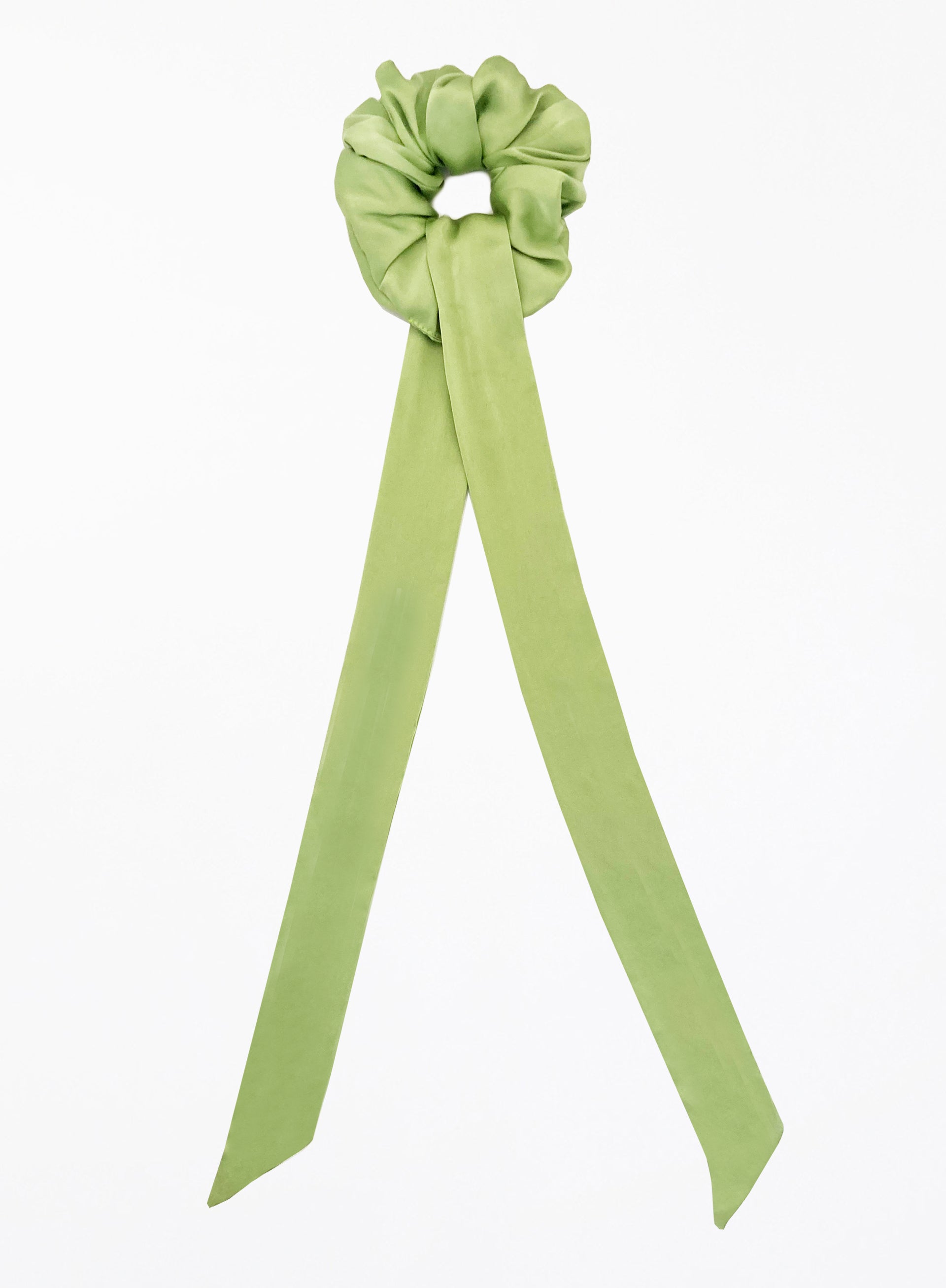 Green Silk Hair Tie