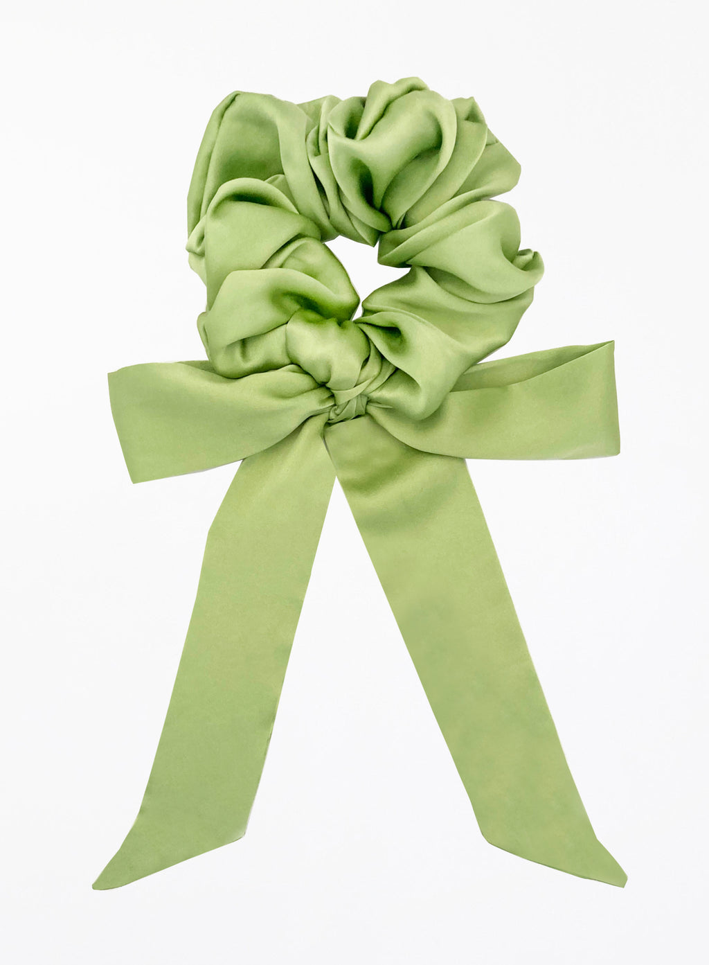 Green Silk Hair Tie