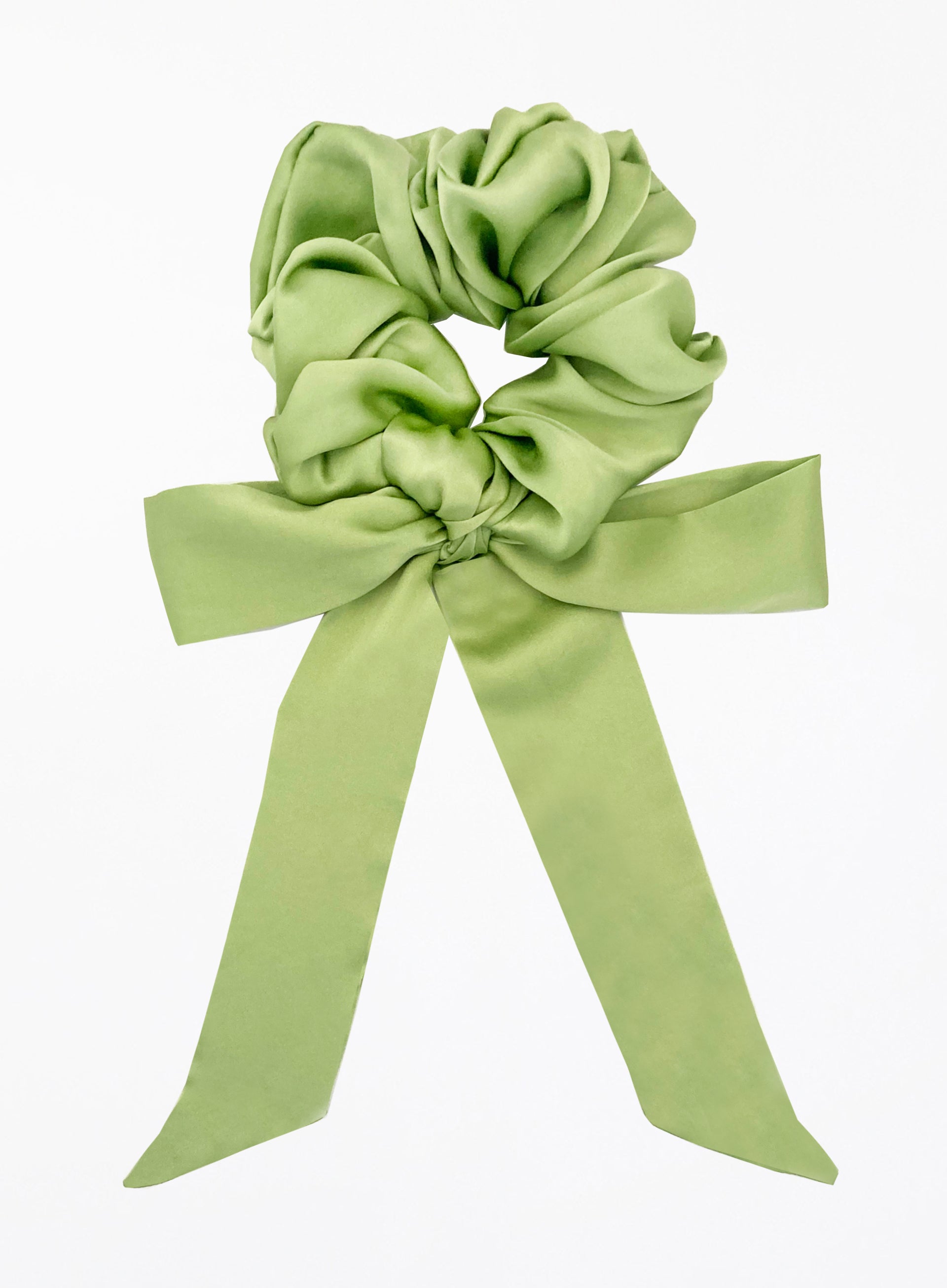 Green Silk Hair Tie