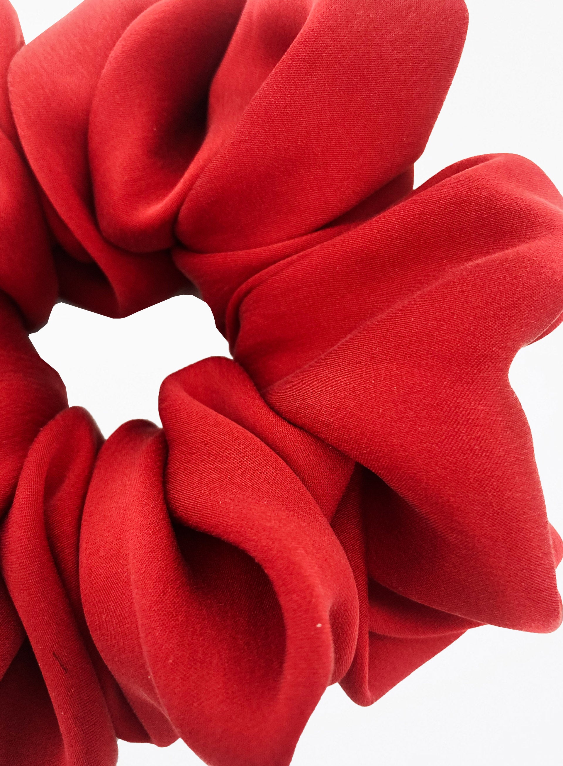 Red Oversized Silk Scrunchie