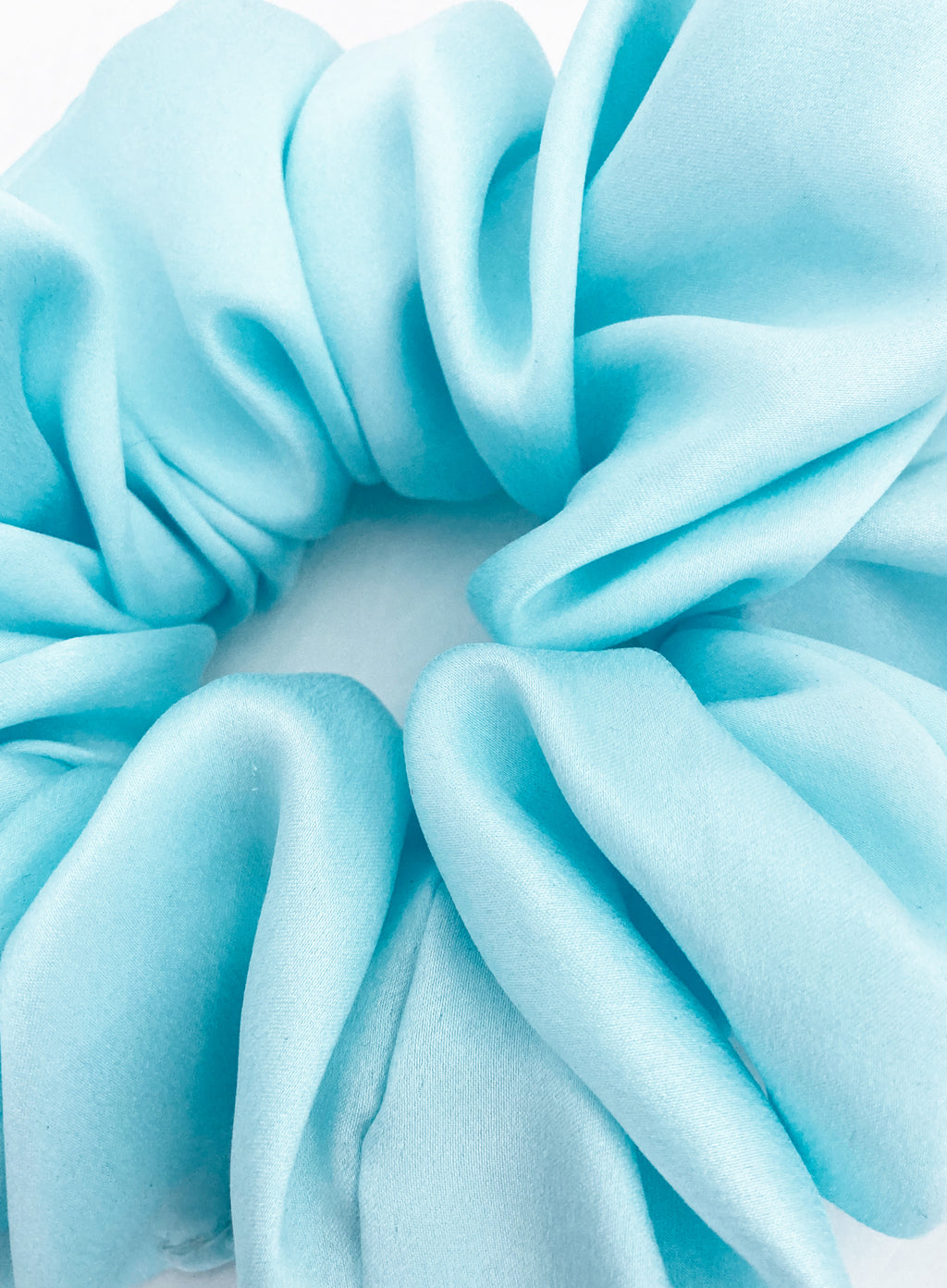 Blue Oversized Silk Scrunchie 
