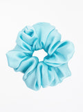 Blue Oversized Silk Scrunchie 