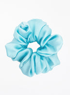 Blue Oversized Silk Scrunchie 