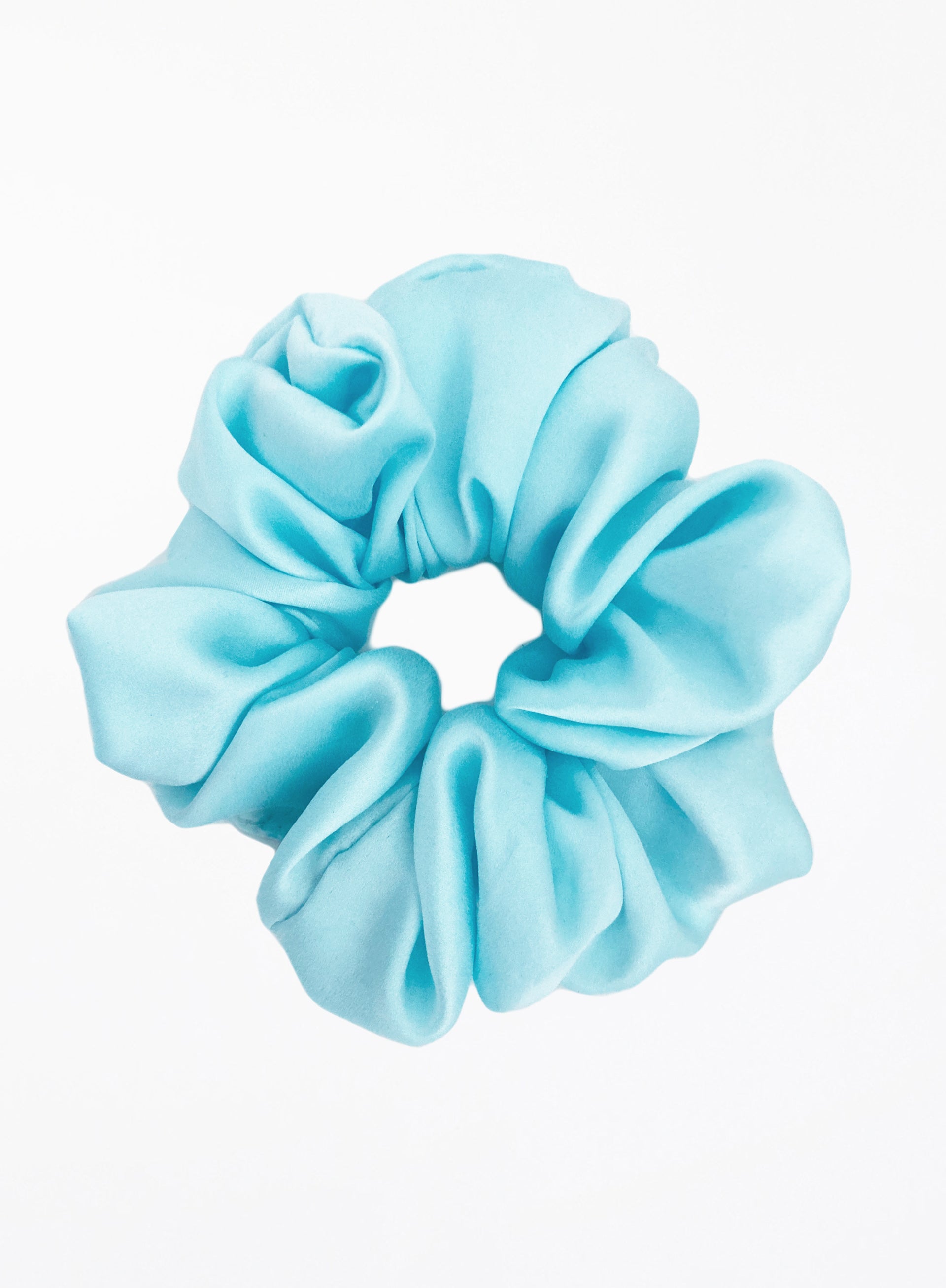 Blue Oversized Silk Scrunchie 