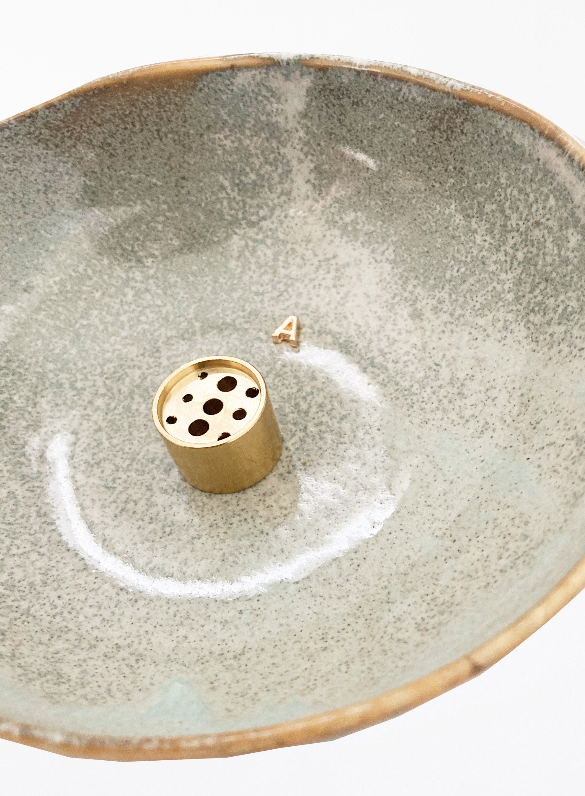 Grey Ceramic Incense Holder 