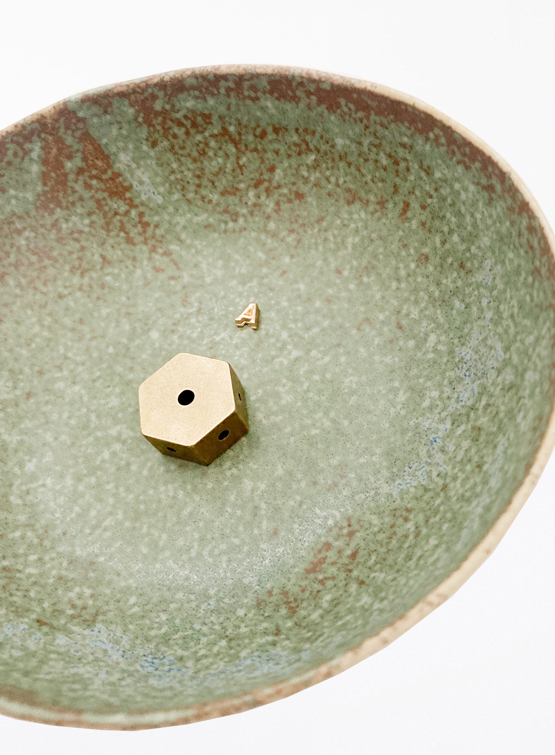 Green Ceramic Incense Holder 