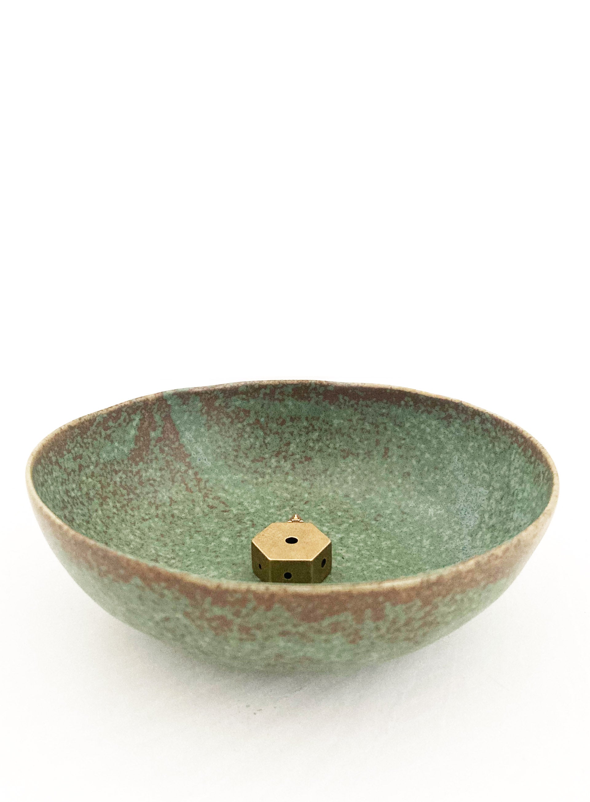 Green Ceramic Incense Holder 