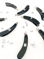 Initial Acetate Banana Clip Black