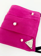 Nacre Cultured Pearl Silk Facemask - Fuchsia