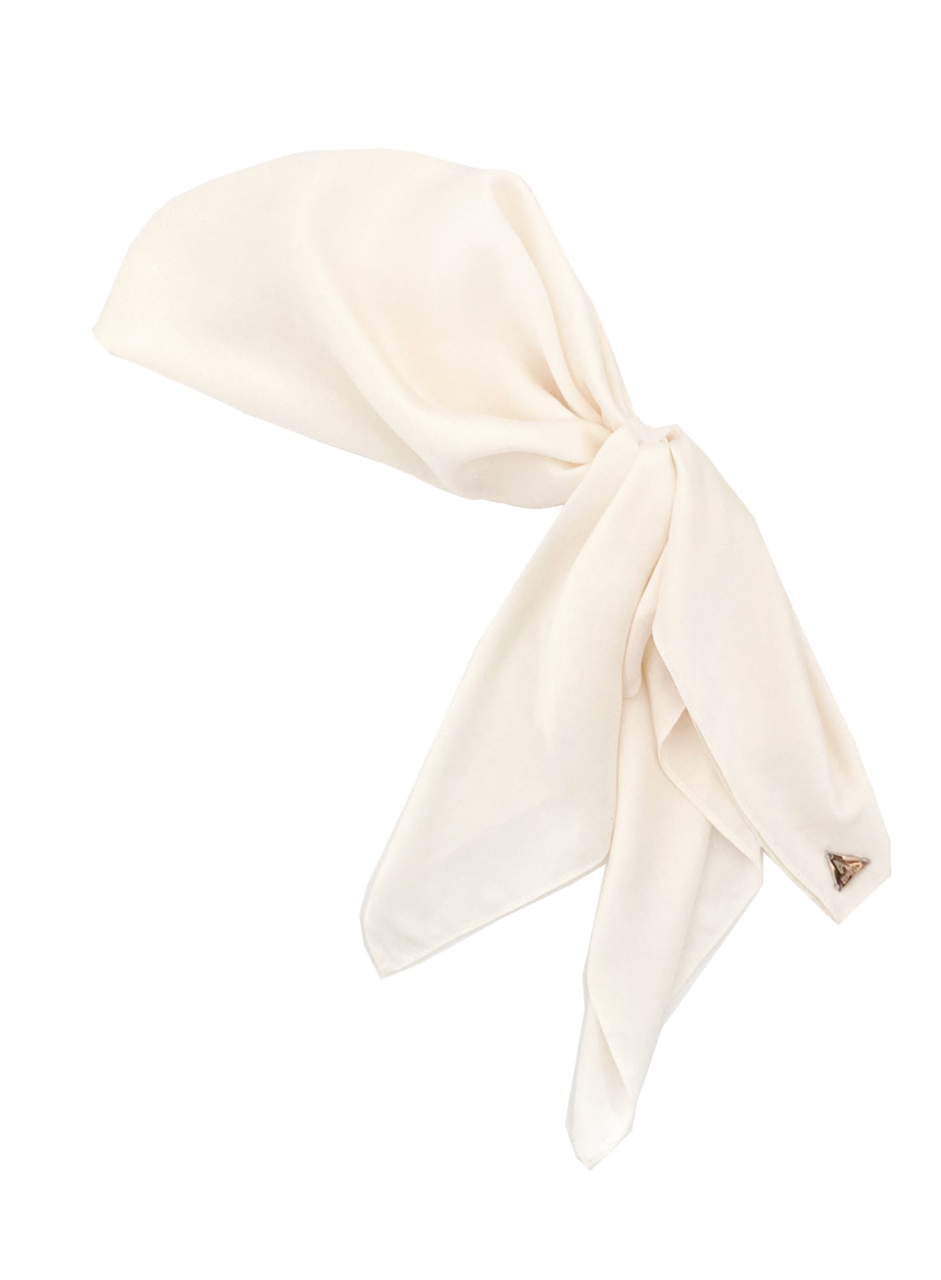 White Silk Square Scarf